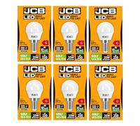JCB LED 6 X 3w = 25w SES/E14 Golf Ball Bulbs Screw Cap 250lm Warm White 3000k Non Dimmable [Energy Class G]