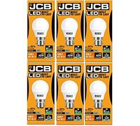 JCB LED 6 X 6w = 40w BC/B22 Golf Ball Bulbs Bayonet Cap 520lm Daylight 6500k Non Dimmable [Energy Class