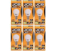 JCB LED 6 X 6w = 40w SES/E14 Golf Ball Light Bulb Screw Cap 520lm 4000k Cool White [Energy Class A+]