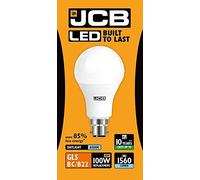JCB LED A60 Opal B22 Energy-Saving Lightbulb, 100 W, Cool White/Kelvin