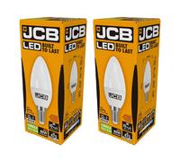 Jcb Led C37 E14 Candle Light Bulb Cool White (6W) (Pack Of 2)