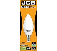 JCB LED Candle 470lm Opal 6w Light Bulb E14 2700k in White JCB White