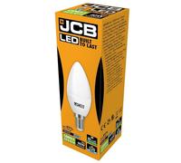JCB LED Candle 520lm Opal 6w Light Bulb E14 6500k in White JCB White