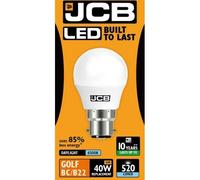 JCB LED Daylight BC B22 Bayonet Cap Golf Ball Mini Globe Lamp 6500K Light Bulb 40W Equivalent