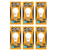 JCB LED GLS Opal (Frosted) Household Light Bulb ([6 Pack] 15w (100w), E27 Screw, 6500k Daylight)