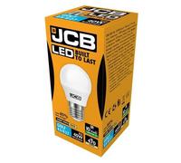 JCB LED Golf 470lm Opal 6w Light Bulb E27 2700k in White JCB White