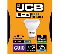 JCB LED GU10 5w Light Bulb Cap 370lm 6500k Daylight in White JCB White