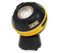 JCB LED Rechargeable Globe Work Light with Magnetic Holder 600 Lumen