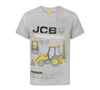 JCB Machines Digger Boy's T-Shirt (9-10 Years) Grey