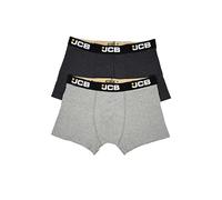 JCB Mens 2 Pack Trunks JCBU-19 Grey Mix Large