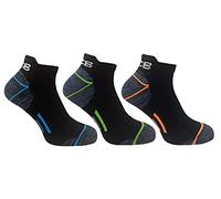 JCB MENS 3PK TECHNICAL TRAINER LINERS | BLACK | (UK, Numeric, 6, 11, Regular, Regular, Blue Green Orange)