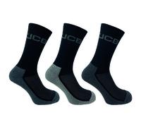 JCB Black & Grey Work Socks, Size Pack of 3, Cotton | Charlies