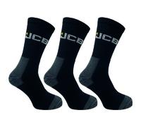 JCB Men's Black High Protection Work Socks 6-11 (3 Pairs)