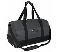 JCB - Men's Large Holdall Bag, 35L - Polyester Twill, Large Bag - Includes Internal Shoe Compartment, 6 External Pockets - Travel Essentials - Strong Weekend Bag - Grey