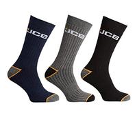 JCB - Men's Outdoor Activity Socks | 3 Pairs | Navy Mix | UK 6-8.5, EUR 39-43 | Men's Active Work Socks