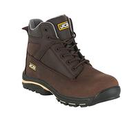 JCB - Men's Safety Boots - Workmax Chukka Work Boots - Nubuck - Durable and Protective - Ideal for Work Environments Workwear - Size 9 UK, 43 EU - Brown
