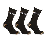 JCB Men's Socks Outdoor Activity 3 Pair Heavy Duty Thick Work Boot Length