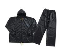 JCB - Workwear - Waterproof Workwear - Waterproof Two-Piece Rainsuit, D+AA - Black - Size X-Large