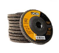 Jcb Metal 36 Grit Flap Discs 115mm (4 1/2'') X 22.23mm, 10 Pack Jcb-Fdc115-40-10Pk