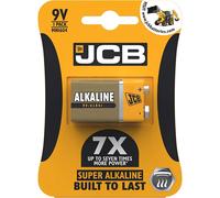 JCB PP3 Size Super Alkaline Batteries 1 Per Card - Box of 10
