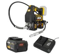 JCB Pro 18V Cordless Grease Gun 10,150psi 300g/min with Variable Speed & LED Light, 410 Catridge/Bulk 455ml - Includes 5.0Ah Battery & 9A Fast Charger - 3 Year Warranty