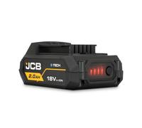 JCB 18V 2.0Ah E-TECH Lithium-Ion Battery Pack - Lightweight Power & Fast Charging for JCB Cordless Tools - 2 Year Warranty