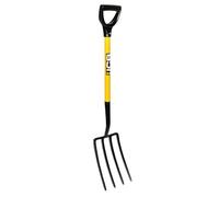 JCB - Professional Solid Forged Garden Fork - Lightweight Garden Digging Fork - Professional Metal Long Handle Heavy Duty Gardening Tool - Home Improvements, Digging, Mucking Out, Manure, Weeding