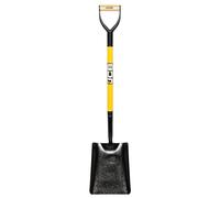 JCB - Professional Solid Forged Shovel - No 2 Square Mouth - Site Master - Professional Metal Long Handle Heavy Duty Site and Gardening Tools - 3 Year Standard Warranty