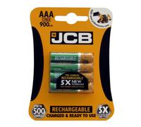 Jcb Aaa 900Mah Rechargeable Batteries - Pack Of 4
