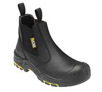 JCB Dealer Mens Work Safety Steel Toe Midsole Ankle S3 Boots - Black - UK 7 / EU 41