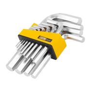 JCB Short Flat Hex Key Set, L-Key, 13pcs (2 - 19mm) Allen Allan Keys JCB-5137