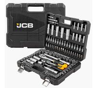 JCB Socket Set - 108 -Piece Socket and Ratchet Set with Screwdriver Drill Bits