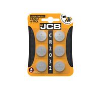 JCB Lithium Coin Battery 2032 (DL2032/CR2032) 3V - For Keyfobs, Scales, Wearables, Medical - 6-Pack