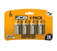 JCB Super Alkaline Batteries C Size 1.5V LR14 MN1400 Pack of 4