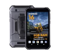 JCB Toughphone MAX T1 Rugged 8 Inch 4G Tablet Phone Android 16, 12,000mAh Battery, 6GB RAM 128GB Expandable 1TB, Dual Nano SIM LTE, IP68 Waterproof, MIL-STD-810H Industrial Device
