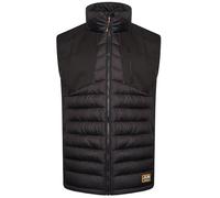 JCB Trade Hybrid Padded Gilet – Water-Resistant, Softshell Lining, Pockets, Full Zip – Black M