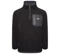 JCB Trade Heavyweight 1/4 Zip Fleece Jumper Plain Zip Pockets Workwear Thermal