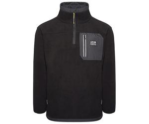 JCB Trade Heavyweight 1/4 Zip Fleece Jumper Plain Zip Pockets Workwear Thermal