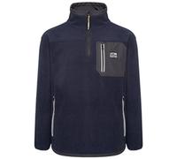 JCB Men's Trade Heavyweight 1/4 Zip Fleece DK9T - 100% Polyester, Cordura Elbow Patches - Navy 2XL