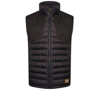 JCB Trade Hybrid Padded Gilet – Water-Resistant, Softshell Lining, Pockets, Full Zip – Black M
