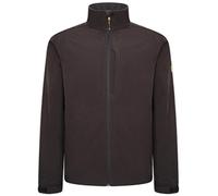 JCB Workwear - Trade Softshell Jacket - Fleece Jacket Mens Full Zip - Zipped Side Pockets - Adjustable Hem & Cuffs - Polyester - Black - Size S