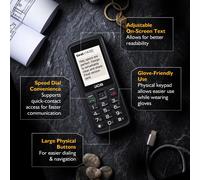 JCB - Tradesman 2F - Rugged Mobile Phone - Floating Phone, IP69K Waterproof, MIL-STD-810H Drop Tested, 4G Dual SIM, Glove-Friendly Large Buttons, To