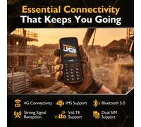 JCB - Tradesman 2F - Rugged Mobile Phone - Floating Phone, IP69K Waterproof, MIL-STD-810H Drop Tested, 4G Dual SIM, Glove-Friendly Large Buttons, To