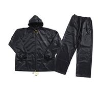JCB - Workwear - Waterproof Workwear - Waterproof Two-Piece Rainsuit, D+AA - Black - Size X-Large
