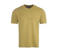 JCB Unisex 3D Embossed T-Shirt - Olive - Heavyweight 210gsm Cotton Blend Work Tee with Ribbed Crew Neck for Tradesmen - Durable Branded Workwear Base Layer Top for Site and Leisure Wear