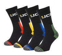 JCB Work Socks - Work Wear Boot Socks - UK 6-11 EURO 39-46 - Men's Work Socks, Cushioned Terry Loops, Ribbed Leg Support