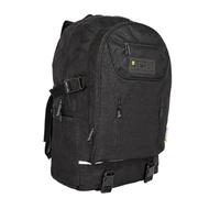 JCB - Workman's Lightweight Backpack Reflective Strips 1000D Polyester Material Multi Pocket Backpack - 26L (Black) - 19 x 43 x 33cm