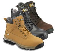 JCB Workmax Mens Work Safety Steel Toe Midsole S1P Ankle Boots - Brown - UK 9 / EU 43