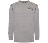 JCB - Dark Grey Banner Shirt - Mens Long Sleeve T Shirt - 100% Cotton Workwear - Mens Clothes - Long Sleeve T Shirt Mens - L