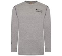 JCB - Dark Grey Banner Shirt - Mens Long Sleeve T Shirt - 100% Cotton Workwear - Mens Clothes - Long Sleeve T Shirt Mens - L